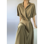 Платье из шелкового двойного крепа PLA018