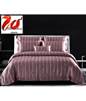 Элитное шелковое постельное белье супер-высокой плотности "Адель" HL19043
